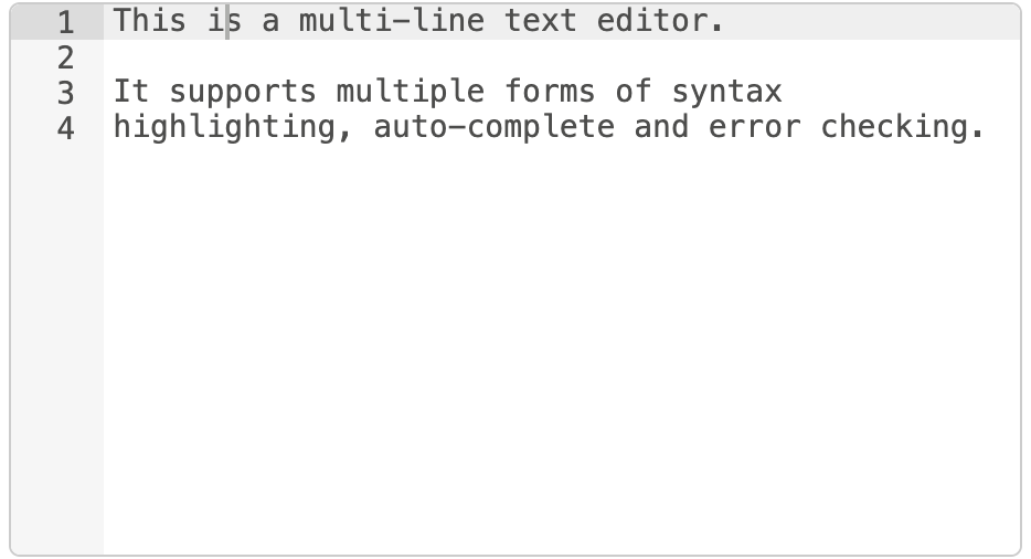 Multi-line Text Editor